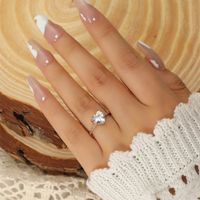 Exquisite Micro-set Love Zircon Open Ring Ins Trendy All-match Light Luxury Ring main image 5