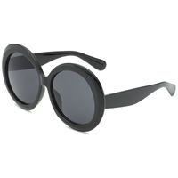 New Oversized Retro Round Ladies Sunglasses Men's Glasses Wholesale sku image 1