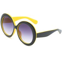 New Oversized Retro Round Ladies Sunglasses Men's Glasses Wholesale sku image 3