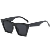 New Fashion Cat-eye Sunglasses Transparent Colorful Frame Retro Sunglasses sku image 1