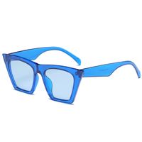 New Fashion Cat-eye Sunglasses Transparent Colorful Frame Retro Sunglasses sku image 2