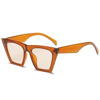 New Fashion Cat-eye Sunglasses Transparent Colorful Frame Retro Sunglasses sku image 4