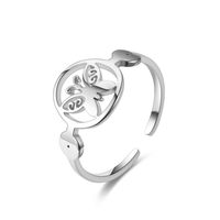 Anillo Simple De Acero De Titanio Ajustable A La Moda, Joyería De Oro De 24 Quilates Para Mujer sku image 2