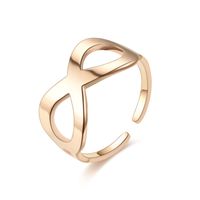 Anillo Simple De Acero De Titanio Ajustable A La Moda, Joyería De Oro De 24 Quilates Para Mujer sku image 15