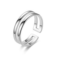 Anillo Simple De Acero De Titanio Ajustable A La Moda, Joyería De Oro De 24 Quilates Para Mujer sku image 20