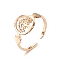 Anillo Simple De Acero De Titanio Ajustable A La Moda, Joyería De Oro De 24 Quilates Para Mujer sku image 27