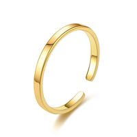 Anillo Simple De Acero De Titanio Ajustable A La Moda, Joyería De Oro De 24 Quilates Para Mujer sku image 38