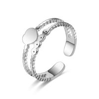 أزياء خاتم التيتانيوم الصلب على شكل قلب sku image 1