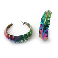 New Style Simple Colorful C-shaped Earrings sku image 1