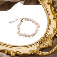 Fashion Retro Baroque Irregular Petal Freshwater Pearl Necklace Bracelet For Women sku image 1