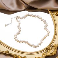 Fashion Retro Baroque Irregular Petal Freshwater Pearl Necklace Bracelet For Women sku image 3