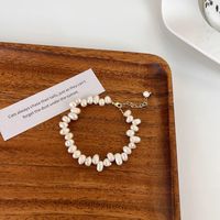 Fashion Retro Baroque Irregular Petal Freshwater Pearl Necklace Bracelet For Women sku image 2