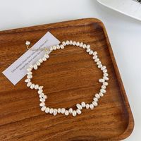 Fashion Retro Baroque Irregular Petal Freshwater Pearl Necklace Bracelet For Women sku image 4
