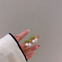 Mode Einfache Bogen Blume Ohrringe Legierung Tropfen Ohrringe sku image 1