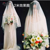 Simple Bride Veil Wedding Long Veil Photo Props main image 4
