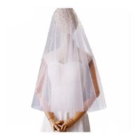 أزياء العروس الحجاب الزفاف طويلة السحب لؤلؤة الحجاب main image 6