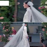 Fashion Trailing Bride Veil With Hair Comb Wedding Veil main image 3
