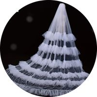Fashion Retro Lace Veil Bride Cake Trailing Veil main image 6