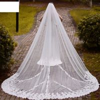 Fashion Bridal Veil Pearl Lace Large Trailing Yarn main image 4