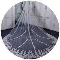 Fashion Bridal Veil Pearl Lace Large Trailing Yarn main image 6
