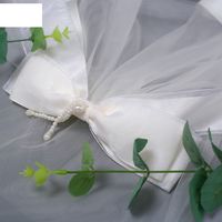 Fashion Simple Bridal Veil Hair Accessories Bow Mesh Short Veil main image 5