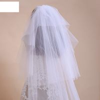 Fashion Simple Yarn Wedding Veil Long Three-layer Veil main image 5