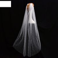 Fashion Retro Beaded Pearl Veil Bride Beaded Veil main image 4