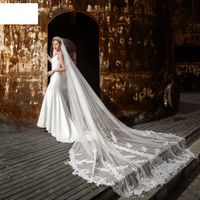 Fashion Bridal Veil Lace Large Trailing Wedding Accessories main image 1