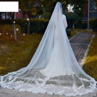 Fashion Bridal Veil Lace Large Trailing Wedding Accessories main image 3