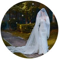 Fashion Bridal Veil Lace Large Trailing Wedding Accessories main image 6