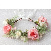 Fashion Garland Headwear Wholesale Art Rose Bridal Simulation Flower Hair Accessories main image 3