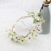 Fashion Wreath Headwear Hand-woven Fabric Small Daisy Flower Rattan Corolla main image 4