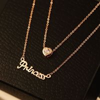 Fashion Jewelry Popular Letter Zircon Love Necklace main image 1