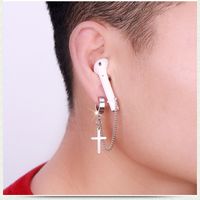 Headphones Anti-lost Earrings Titanium Steel Ear Holes Ear Clip Single main image 4