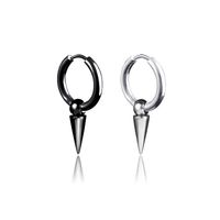 Punk Titanium Steel Earrings Single Point Triangular Cone Earrings Single main image 1