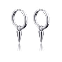 Fashion Stainless Steel Tassel Single Point Cone Earrings Single main image 6