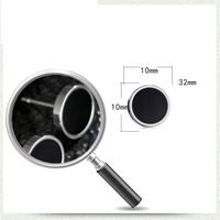 Fashion Stainless Steel Black Dumbbell Round Stud Earrings Single main image 6