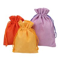Blank Color Burlap Cosmetic Bundles Storage Packaging Bags main image 4