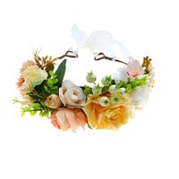 New Simulation Fabric Flower Garland Bridal Headwear Adjustable Hair Accessories sku image 1