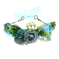 New Simulation Fabric Flower Garland Bridal Headwear Adjustable Hair Accessories sku image 3