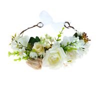 New Simulation Fabric Flower Garland Bridal Headwear Adjustable Hair Accessories sku image 4