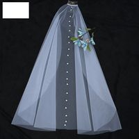 أزياء العروس لؤلؤة زائدة طبقة واحدة الحجاب الزفاف الحجاب sku image 7