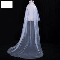 أزياء العروس لؤلؤة زائدة طبقة واحدة الحجاب الزفاف الحجاب sku image 13
