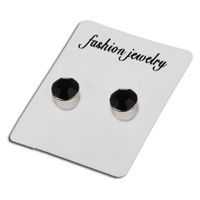 Fashion Color Diamond Stainless Steel Magnetic Earrings sku image 1