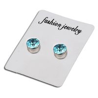 Fashion Color Diamond Stainless Steel Magnetic Earrings sku image 5
