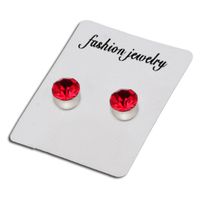 Fashion Color Diamond Stainless Steel Magnetic Earrings sku image 6