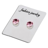 Fashion Color Diamond Stainless Steel Magnetic Earrings sku image 7