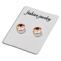 Fashion Color Diamond Stainless Steel Magnetic Earrings sku image 8