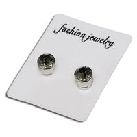 Fashion Color Diamond Stainless Steel Magnetic Earrings sku image 9