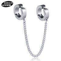 Fashion Simple Geometric Titanium Steel Chain Tassel Ear Cilps sku image 1